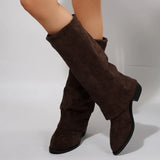 Women’s Knee High Cowboy Denim Boots 2025