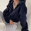 Women's Y2K Cropped Zip Hoodie