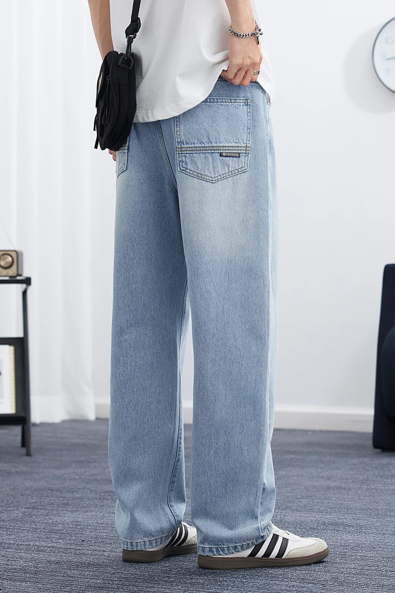 Men Korean Loose Jeans