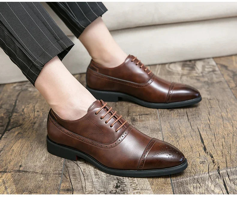 Men’s Red Sole Brogue Dress Shoes