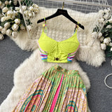 Women's Crop Top & Skirt Set