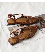 Women’s Pointed Toe Flat Roman Sandals