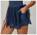 Women Mesh Breathable Tennis Skirt