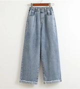 Women Plus Size High Waist Wide Leg Jeans