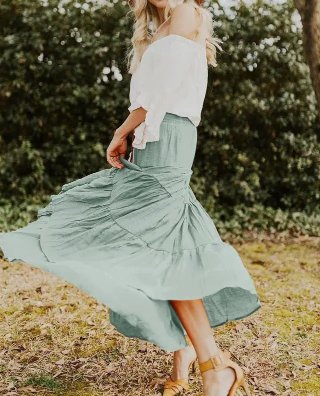 Women Boho Maxi Skirt