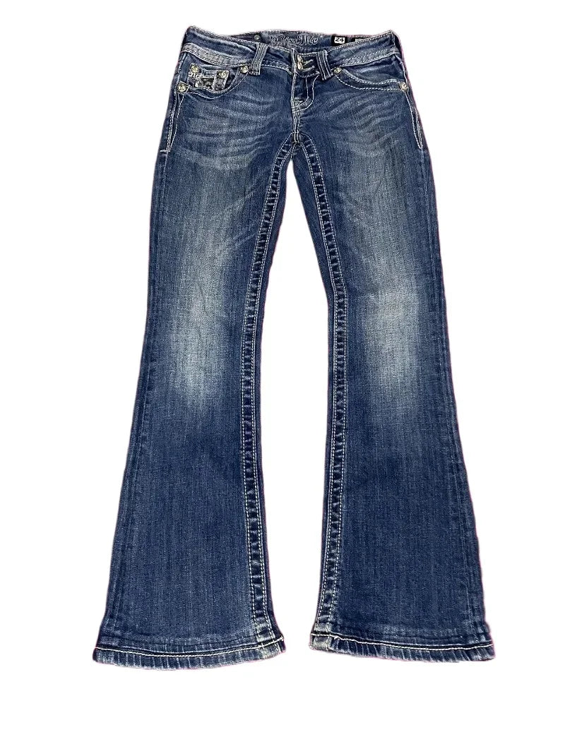 Miss Me Y2K Rhinestone Wide Jeans