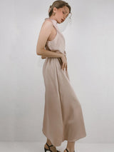 Women's Silk Satin Evening Dress