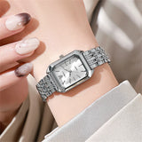Gold Plated Square Ladies Quartz Watch