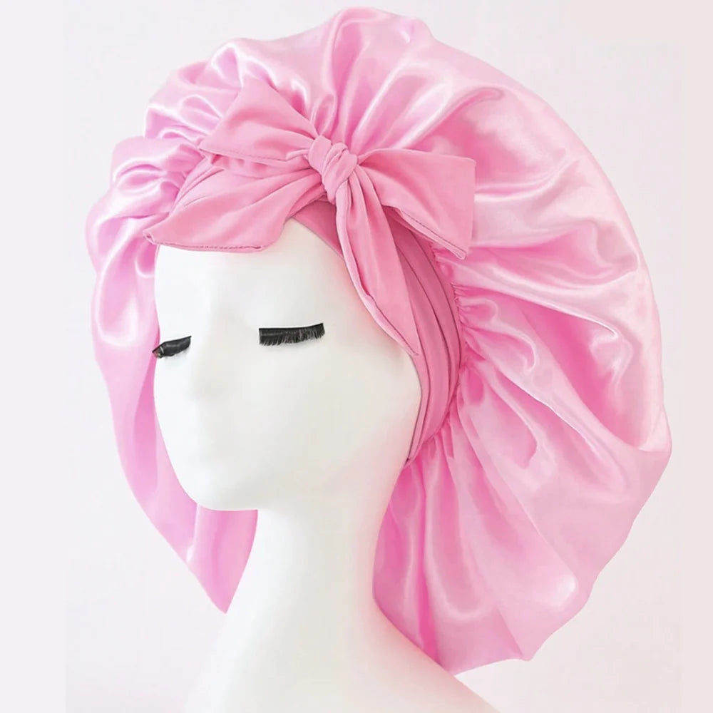 Adjustable Silk Satin Bonnet for Sleeping – Hair Protection