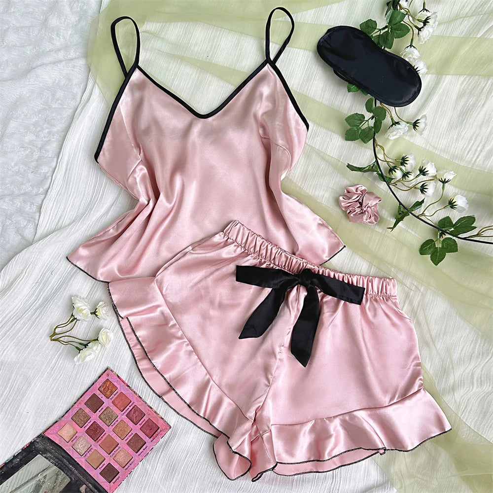 Women's Satin Pajama Set