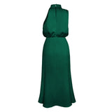 Women's Silk Satin Evening Dress