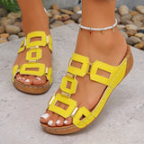 Thick-Soled Wedge Slippers – Large Size 2025