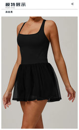 Women Mesh Breathable Tennis Skirt