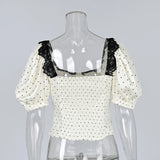 Vintage Charm Polka Dot Blouse