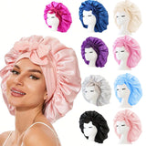 Adjustable Silk Satin Bonnet for Sleeping – Hair Protection