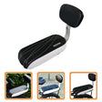Black bike children's safety saddle with removable backrest for convenient seating.