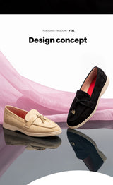 Women’s Patent Leather Bow Pointed Toe Loafers