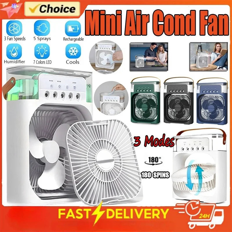 3-in-1 Small Air Conditioner Fan