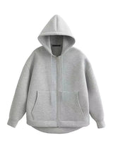 Women's Oversized Zip Hoodie Jacket