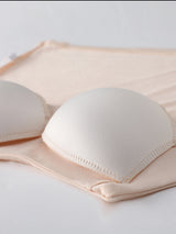 Bralux™ built-in bra camisole showing soft inner layer and adjustable straps in beige color.