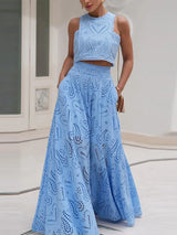 Women's Sleeveless Skirt Set