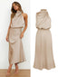 Women's Silk Satin Evening Dress