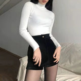 Women Goth Corduroy Y2K Shorts