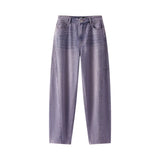 Women Vintage Cotton Wide Leg Jeans