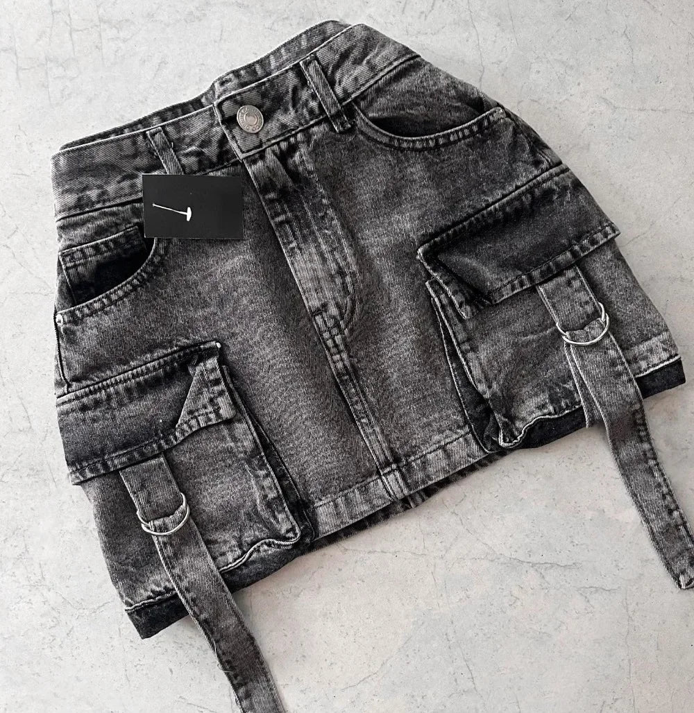 PlaidPunk™ – Pocket Plaid Y2K Mini Skirt (Harajuku Streetwear)