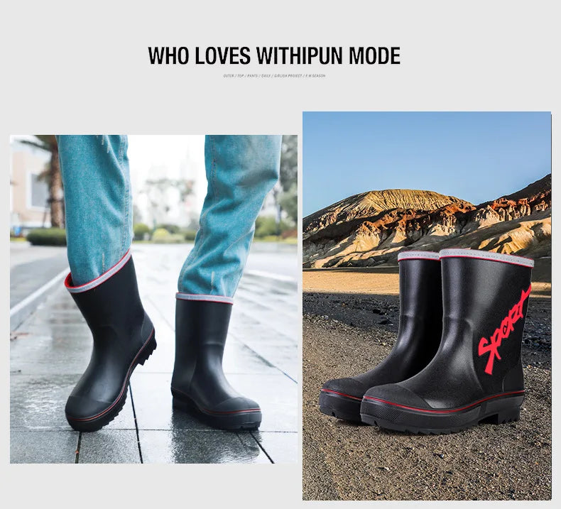 Couple Style Waterproof Rain Boots