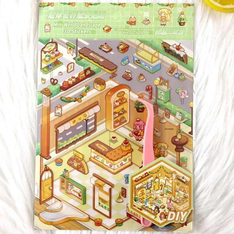 Kids DIY 3D Miniature Sticker Set