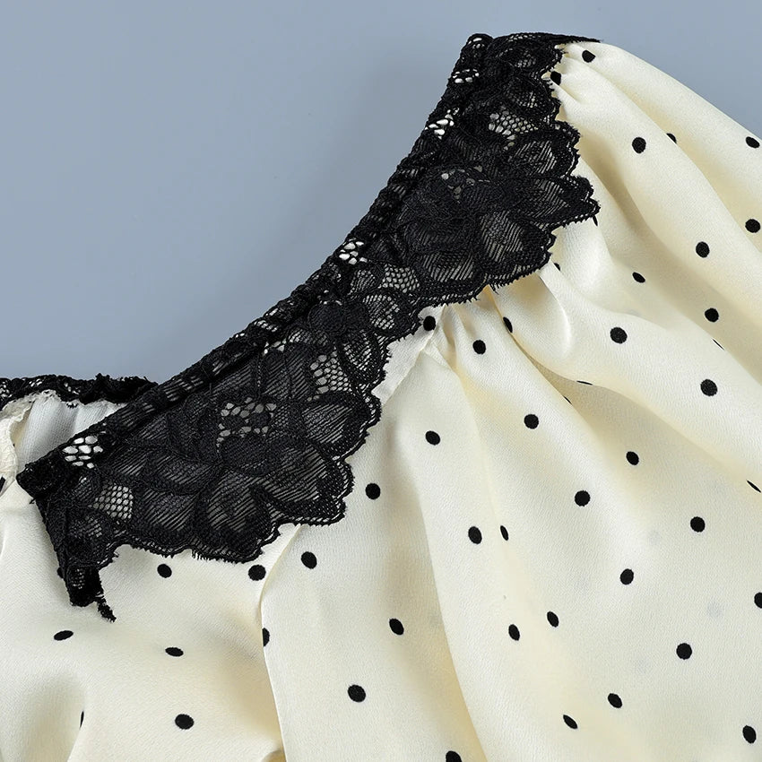 Vintage Charm Polka Dot Blouse