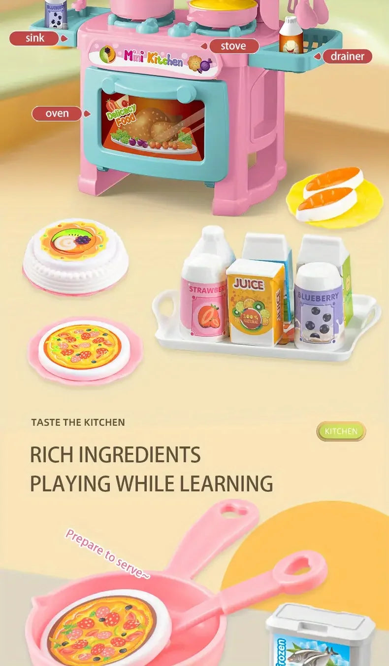 Kids Mini Kitchen Counter Play Set