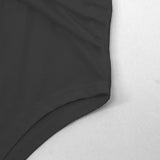 Sexy Black Turtleneck Bodysuit – High Cut Thong