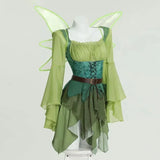 Medieval Green Elf Cosplay Dress