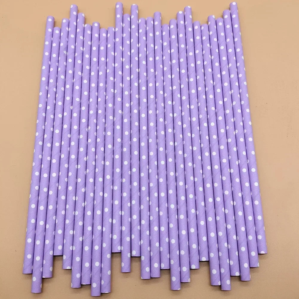 Purple Eco-Friendly Paper Straws