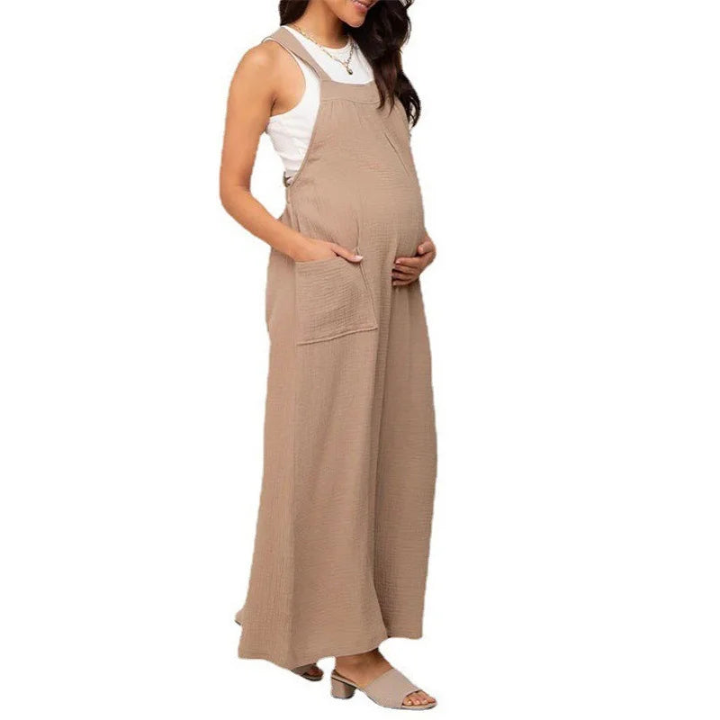 High Waist Lantern Sleeve Maternity Dress