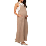 High Waist Lantern Sleeve Maternity Dress