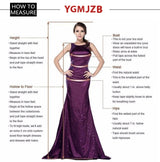 Guide on how to measure for YGMJZ wedding dresses, highlighting bust, waist, hips, height, and hollow to floor measurements.