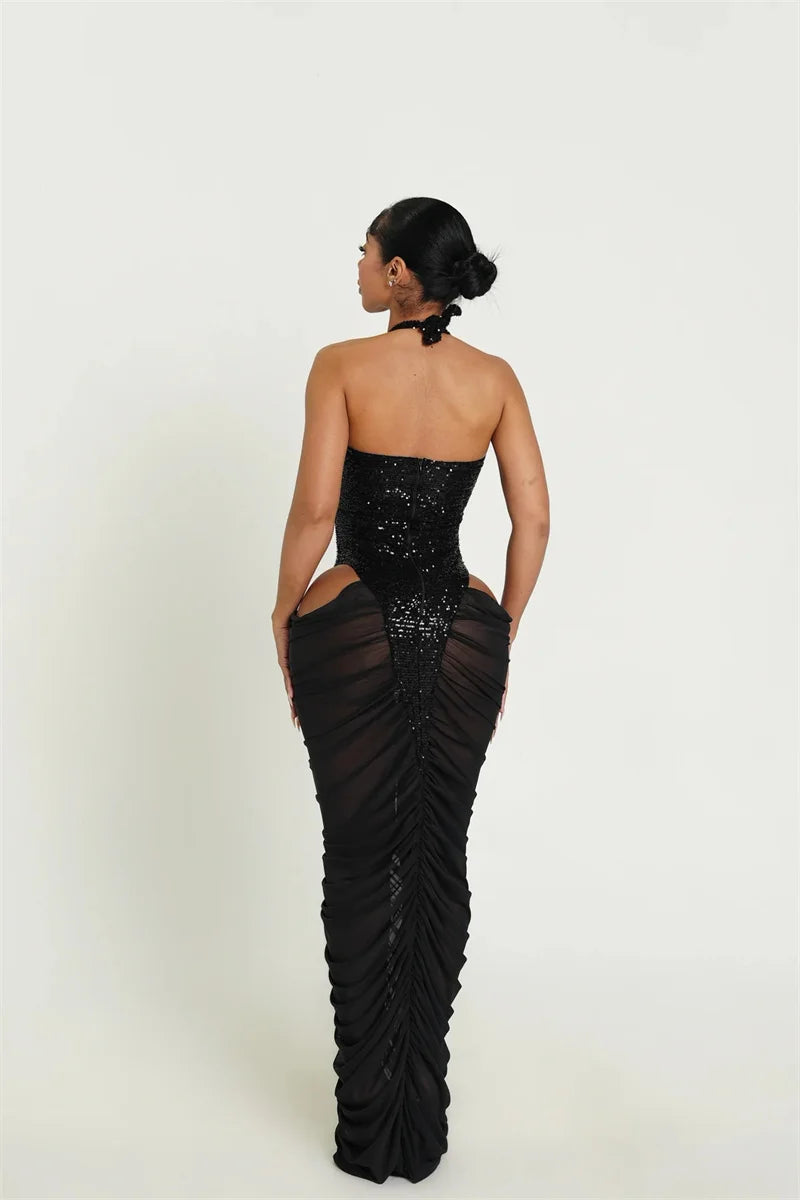 Women's Sequin Bodycon Maxi Dress