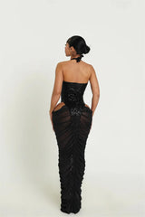Women's Sequin Bodycon Maxi Dress