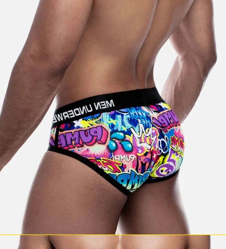 Men's Sexy Graffiti Briefs – Low Waist Jockstrap