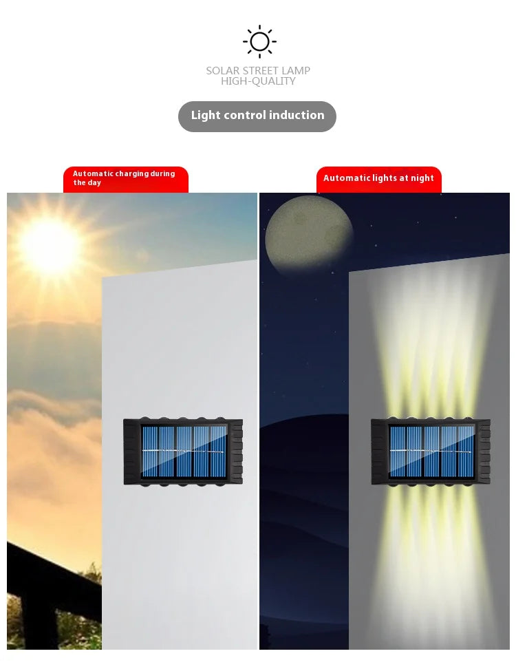 Solar LED Wall Lamp Up & Down Light