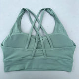 Women Cross Strap Sports Bra with Pads