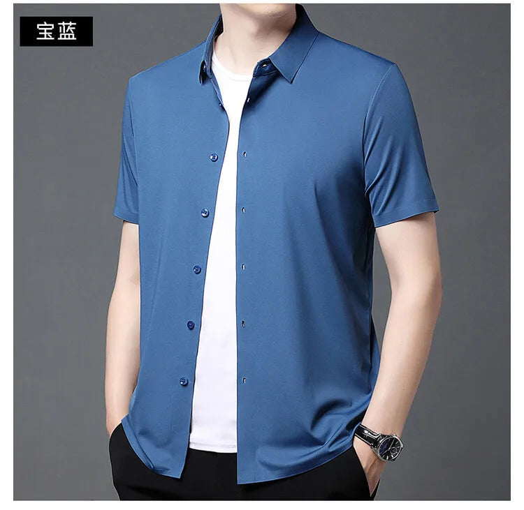 Men Stretch Short Sleeve Shirt