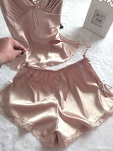 Curvy Luxe Satin Pajama Set