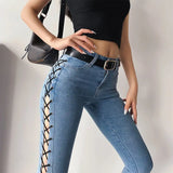 HippieFit™ – Slim Fit Denim Capris (Cropped, Pockets, Blue Basics)