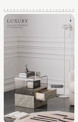 Modern Acrylic Bedside Storage Cabinet