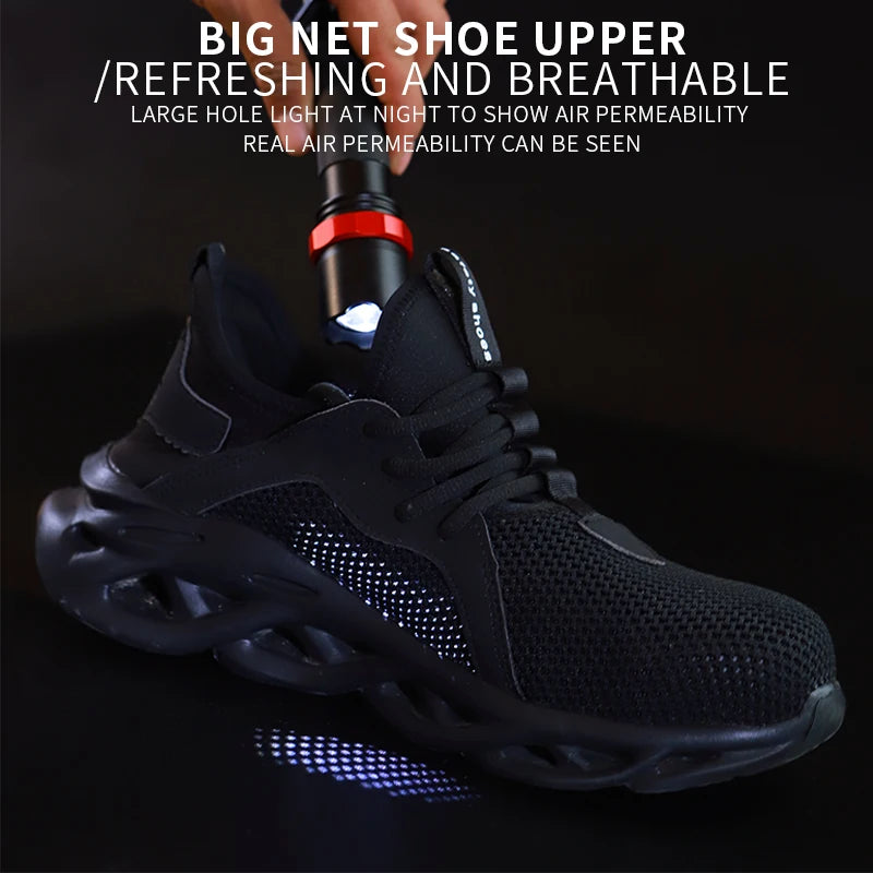 Women Safety Shoes Large Size Steel Toe Sneakers