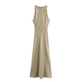 Luxe Satin Midi Elegance Dress